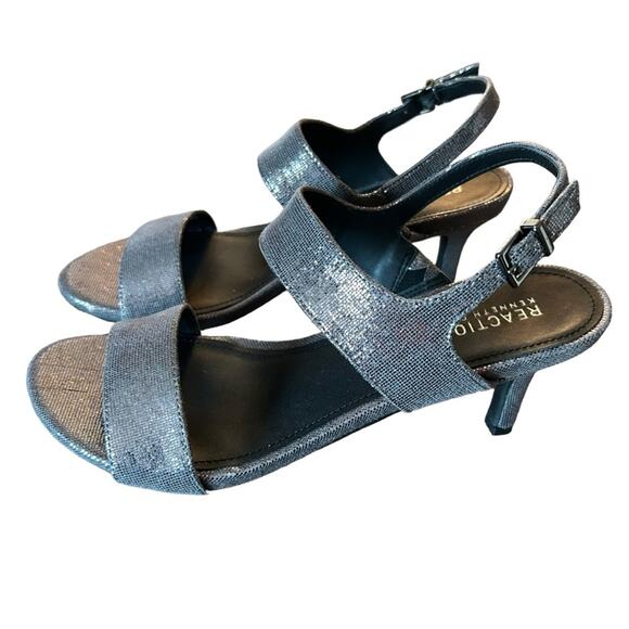 Kenneth Cole Reaction Dee Two Band Shimmery Sparkle Slingback Heels NEW 8.5 - Picture 5 of 10